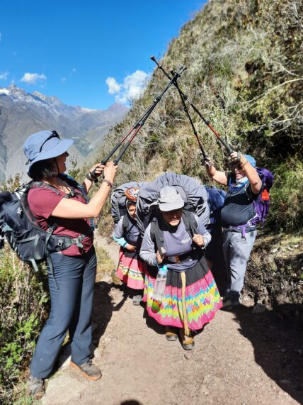 Female porters on the inca Trail Trek to machu pIcchu, Peru