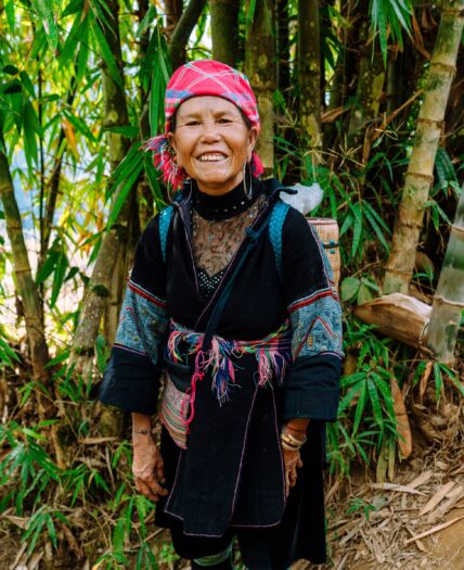 Vietnam Hmong Woman Two Tiled Scaled