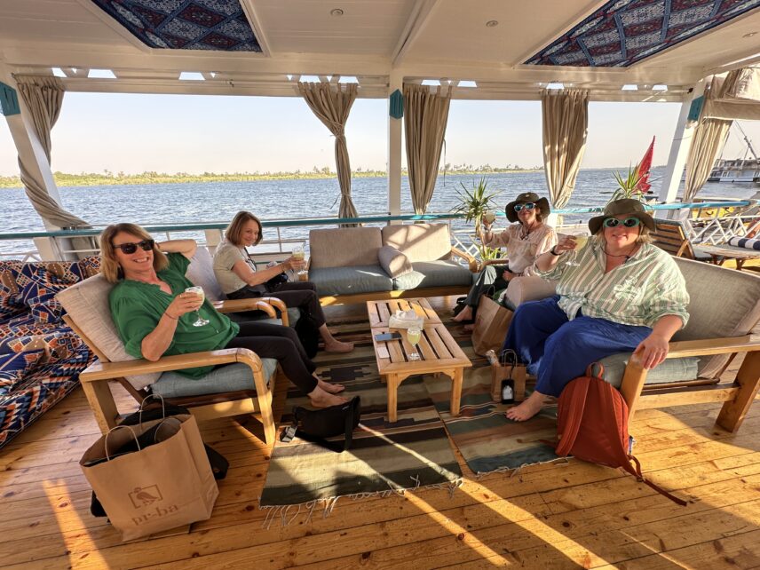 Nile River seen from a Dahabiya boat, women's small-group Egypt travel
